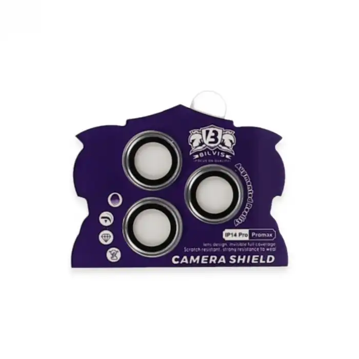 Apple İphone 14 Pro Max Bilvis Titan Kamera Lens - Gümüş