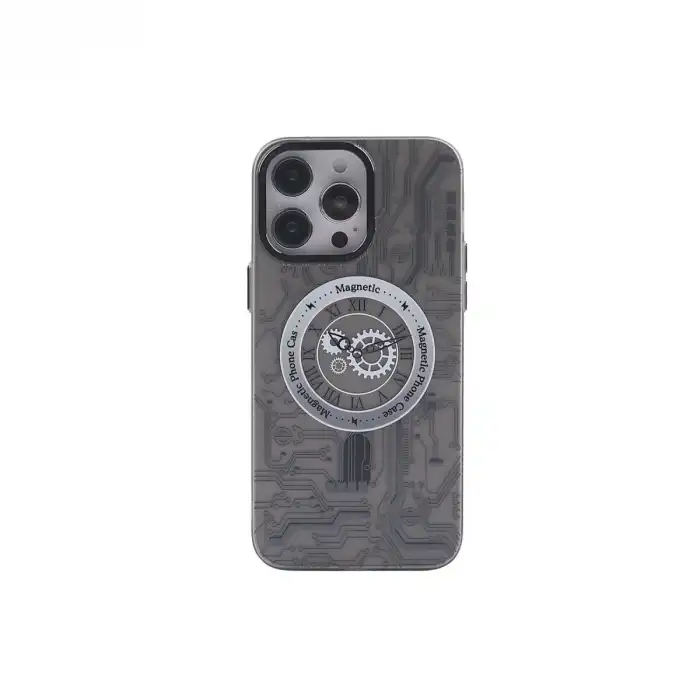 Apple İphone 14 Pro Max Kılıf Apollo Magneticsafe Desenli Kapak - Apollo Siyah - 1