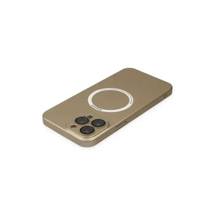 Apple İphone 14 Pro Max Kılıf Jack Magneticsafe Lens Silikon - Gold