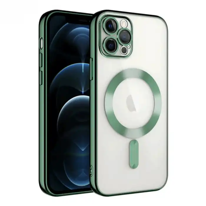 Apple İphone 14 Pro Max Kılıf Kross Magneticsafe Kapak - Koyu Yeşil