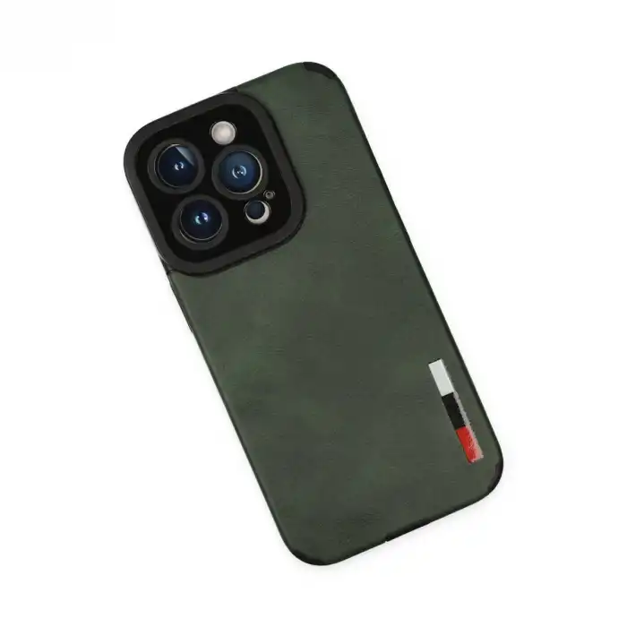 Apple İphone 14 Pro Max Kılıf Loop Deri Silikon - Yeşil