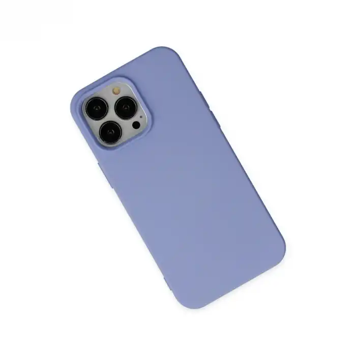 Apple İphone 14 Pro Max Kılıf Nano İçi Kadife Silikon - Lila