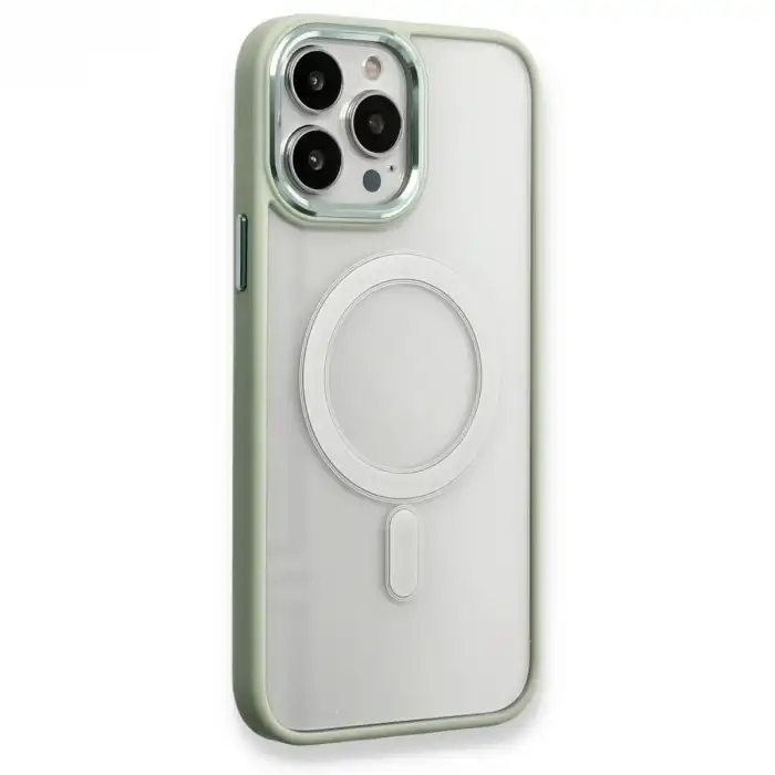 Apple İphone 14 Pro Max Kılıf Room Magneticsafe Silikon - Su Yeşili