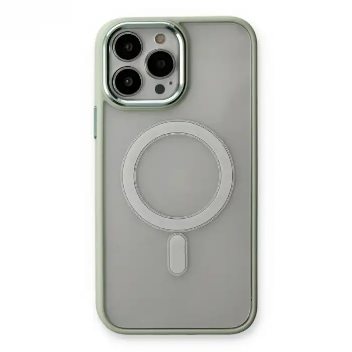 Apple İphone 14 Pro Max Kılıf Room Magneticsafe Silikon - Su Yeşili