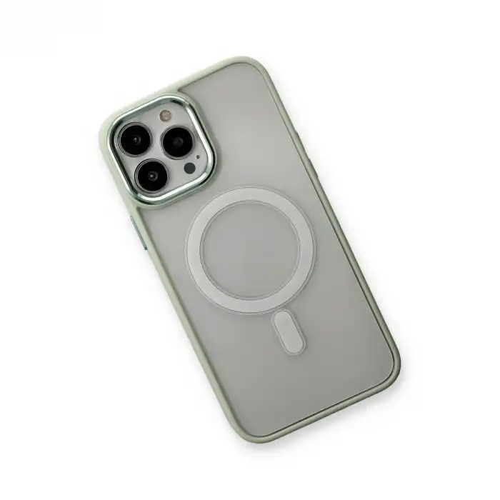 Apple İphone 14 Pro Max Kılıf Room Magneticsafe Silikon - Su Yeşili