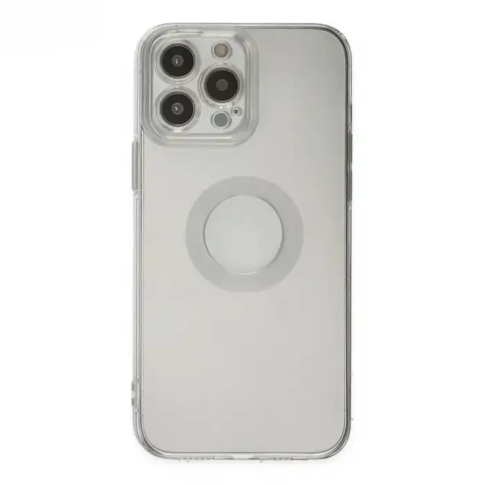 Apple İphone 14 Pro Max Kılıf Santa Lens Silikon - Şeffaf
