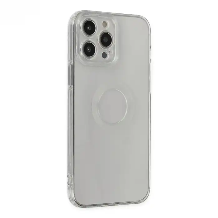 Apple İphone 14 Pro Max Kılıf Santa Lens Silikon - Şeffaf