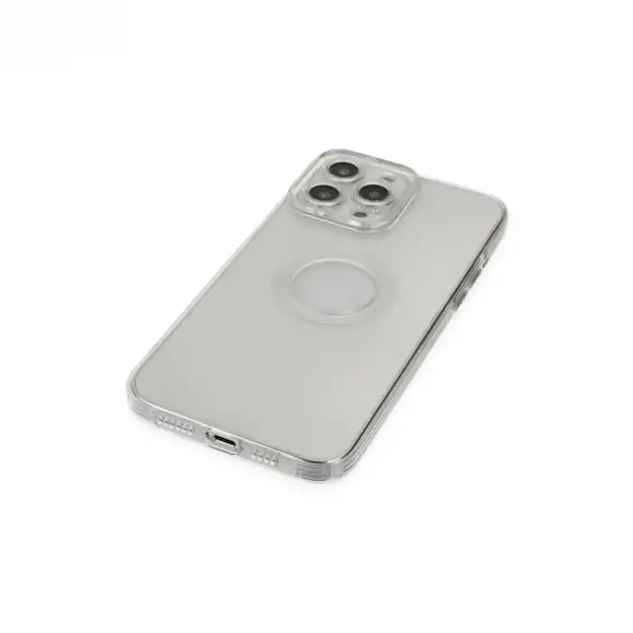 Apple İphone 14 Pro Max Kılıf Santa Lens Silikon - Şeffaf