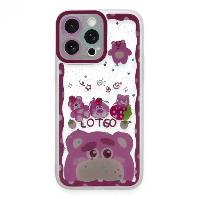 Apple İphone 14 Pro Max Kılıf Sweet Desenli Silikon Kapak - Pembe