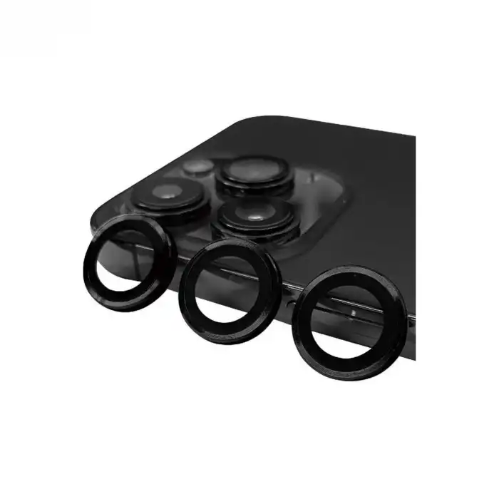 Apple İphone 14 Pro Max Raze Metal Kamera Lens - Siyah