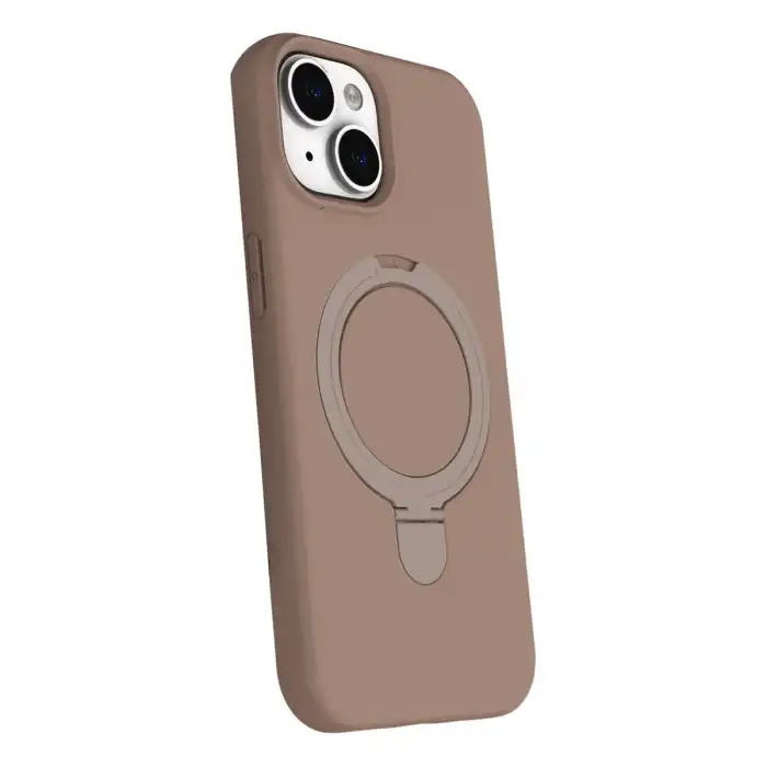 Apple İphone 14 Regal Magsafe Standlı Kapak - Çöl Titanyum