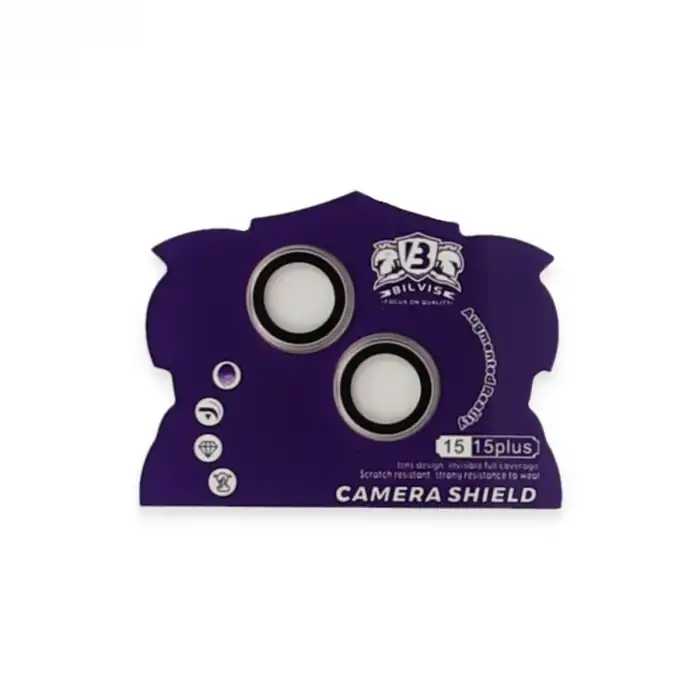 Apple İphone 15 Bilvis Titan Kamera Lens - Pembe