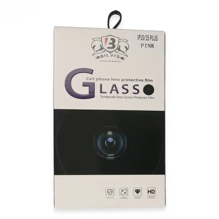 Apple İphone 15 Bilvis Titan Kamera Lens - Pembe
