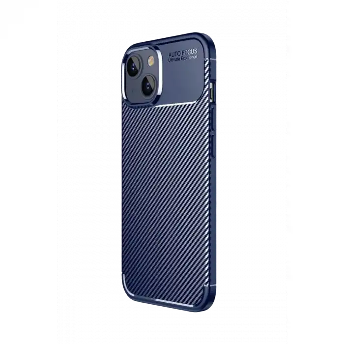 Apple İphone 15 Kılıf Auto Focus Karbon Kapak - Lacivert