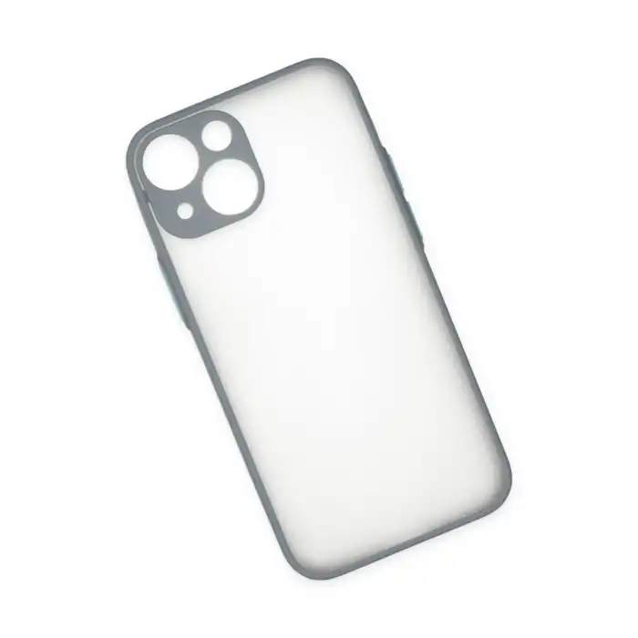 Apple İphone 15 Plus Kılıf Montreal Silikon Kapak - Gri