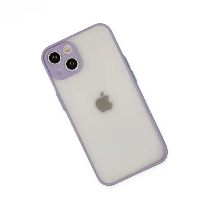 Apple İphone 15 Plus Kılıf Montreal Silikon Kapak - Mor