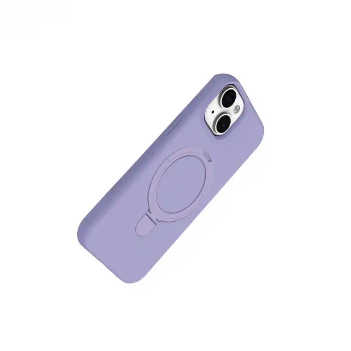 Apple İphone 15 Plus Regal Magsafe Standlı Kapak - Lila