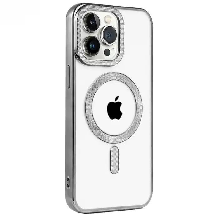 Apple İphone 15 Pro Kılıf Kronos Magsafe Kapak - Titanyum Gri