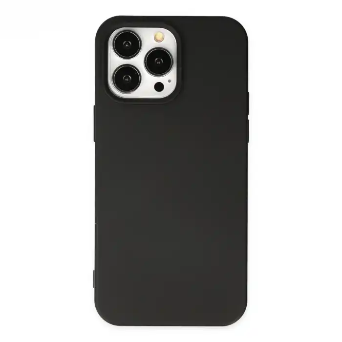 Apple İphone 15 Pro Kılıf Nano İçi Kadife Silikon - Siyah