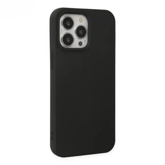 Apple İphone 15 Pro Kılıf Nano İçi Kadife Silikon - Siyah