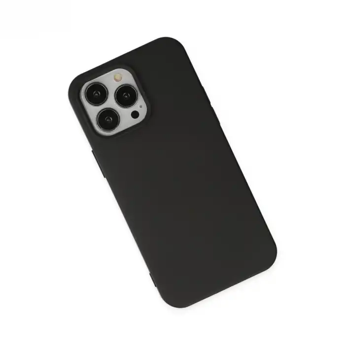 Apple İphone 15 Pro Kılıf Nano İçi Kadife Silikon - Siyah