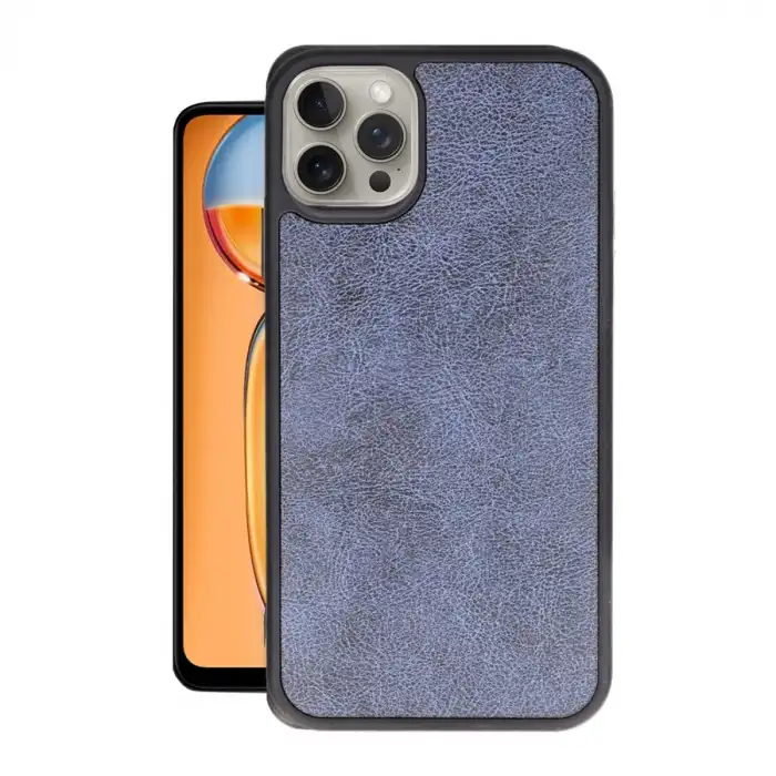 Apple İphone 15 Pro Max Kılıf Aras Deri Kapak - Lacivert