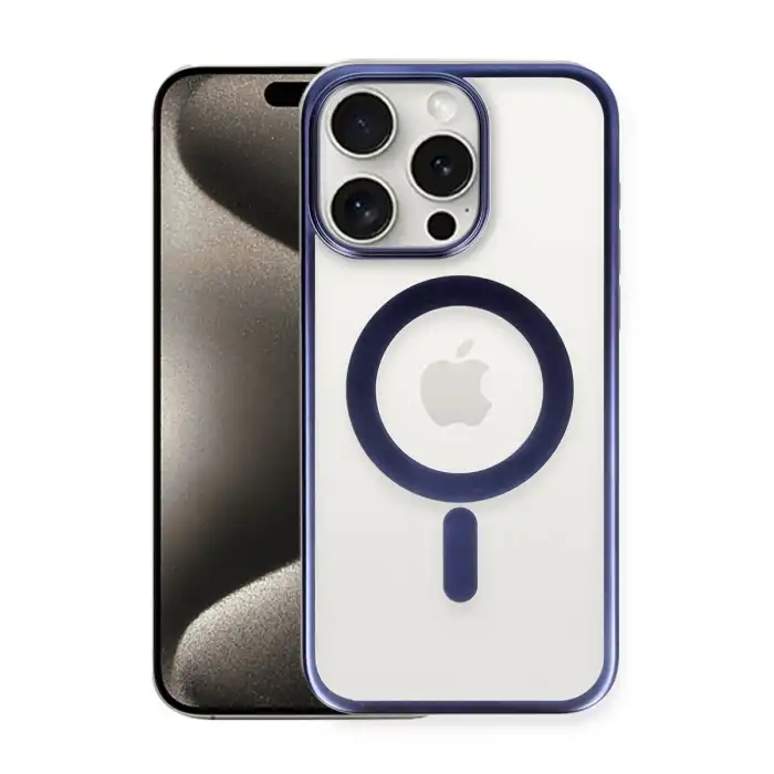 Apple İphone 15 Pro Max Kılıf Erozi Magsafe Kapak - Lacivert