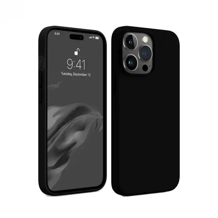 Apple İphone 15 Pro Max Kılıf First Silikon - Siyah