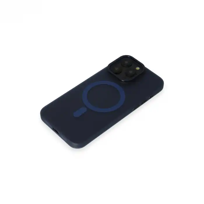 Apple İphone 15 Pro Max Kılıf Lodos Magneticsafe Mat Kapak - Mavi