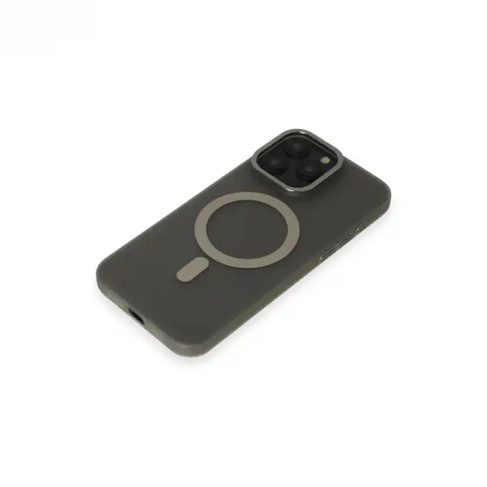 Apple İphone 15 Pro Max Kılıf Lodos Magneticsafe Mat Kapak - Titan Gri
