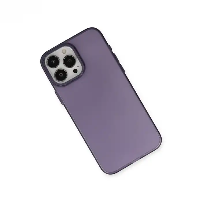 Apple İphone 15 Pro Max Kılıf Modos Metal Kapak - Derin Mor