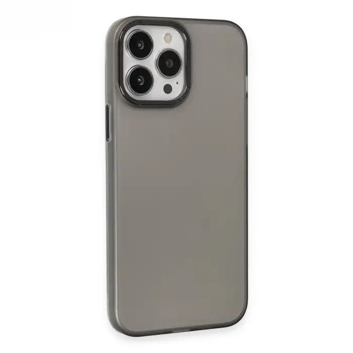 Apple İphone 15 Pro Max Kılıf Modos Metal Kapak - Siyah