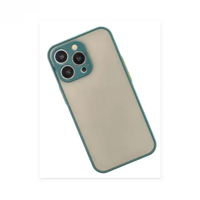 Apple İphone 15 Pro Max Kılıf Montreal Silikon Kapak - Yeşil