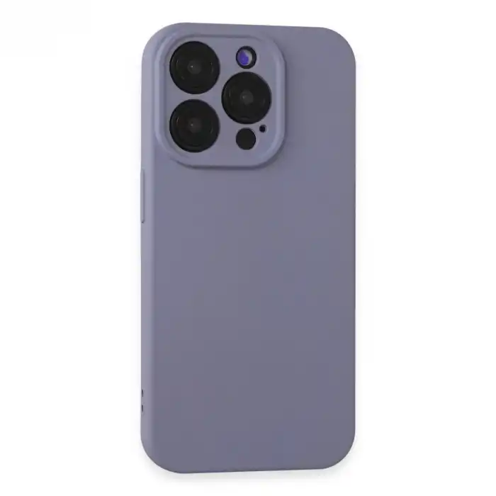 Apple İphone 15 Pro Max Kılıf Nano İçi Kadife Silikon - Lila