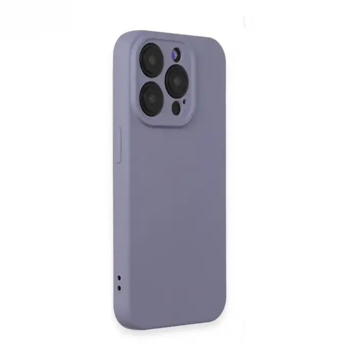 Apple İphone 15 Pro Max Kılıf Nano İçi Kadife Silikon - Lila