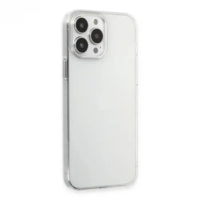 Apple İphone 15 Pro Max Kılıf Pc Sert Şeffaf Kapak - Şeffaf
