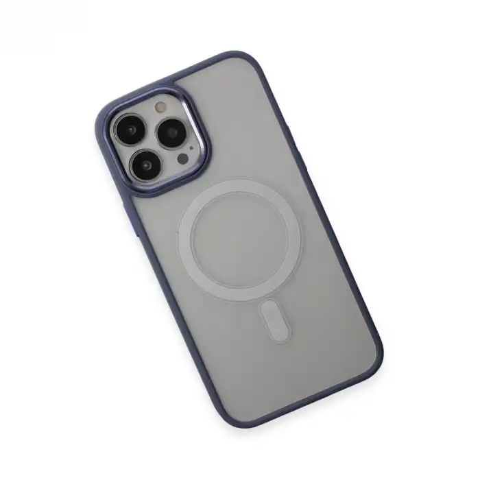 Apple İphone 15 Pro Max Kılıf Room Magneticsafe Silikon - Sierra Blue