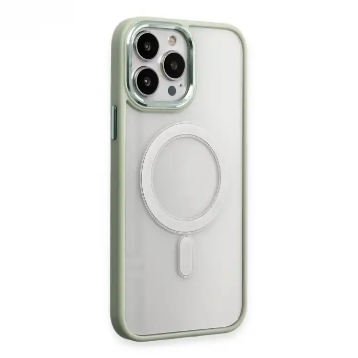 Apple İphone 15 Pro Max Kılıf Room Magneticsafe Silikon - Su Yeşili