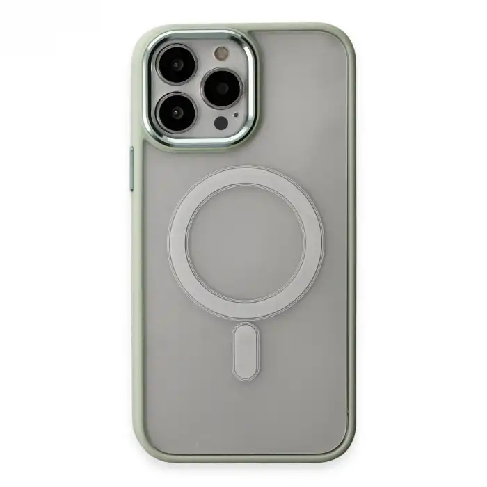 Apple İphone 15 Pro Max Kılıf Room Magneticsafe Silikon - Su Yeşili