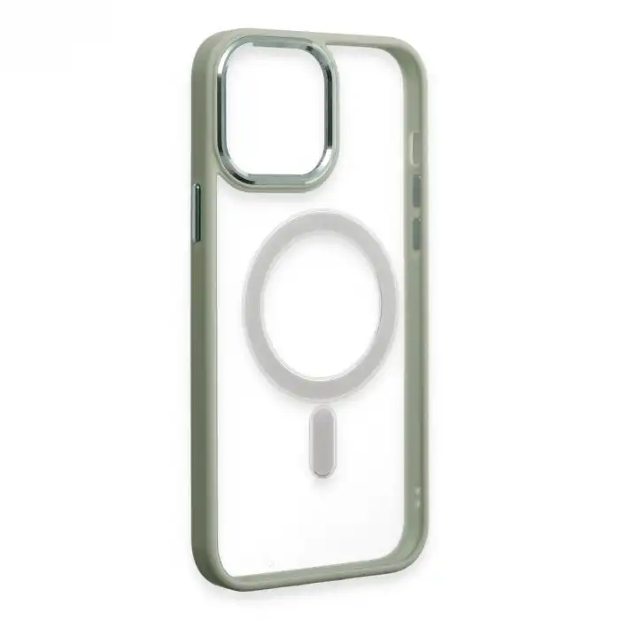 Apple İphone 15 Pro Max Kılıf Room Magneticsafe Silikon - Su Yeşili