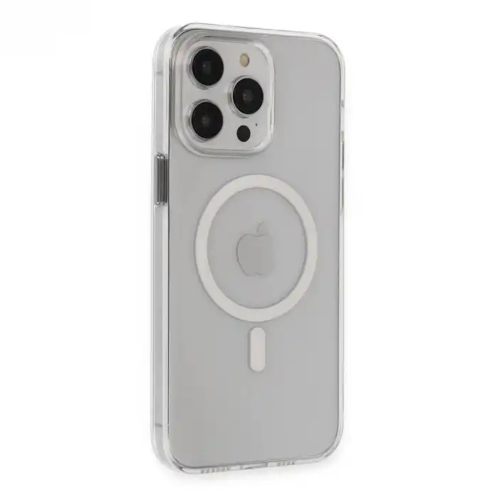 Apple İphone 15 Pro Max Kılıf Tron Şeffaf Magsafe Kapak - Şeffaf