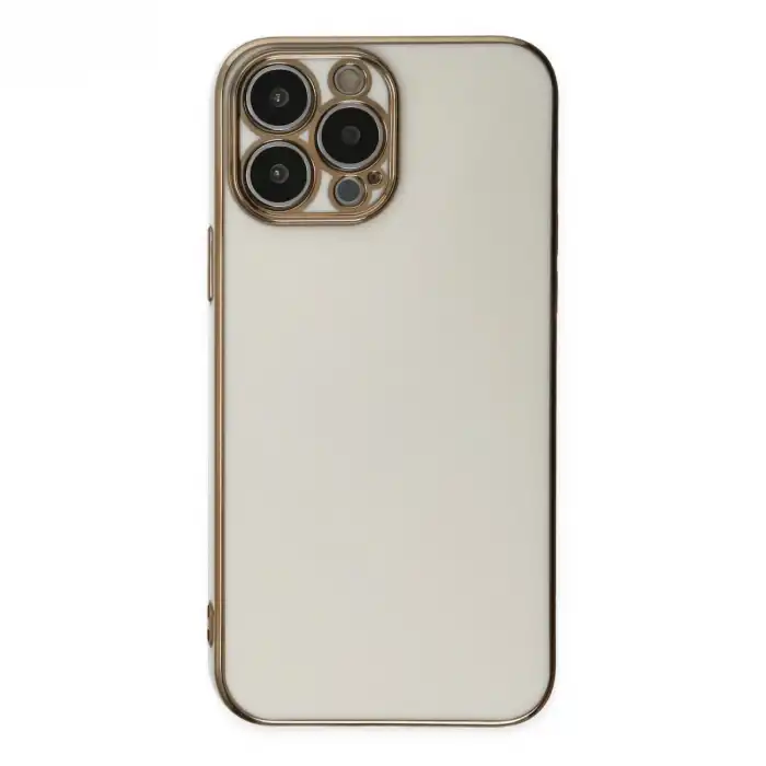 Apple İphone 15 Pro Max Kılıf Volet Silikon - Beyaz