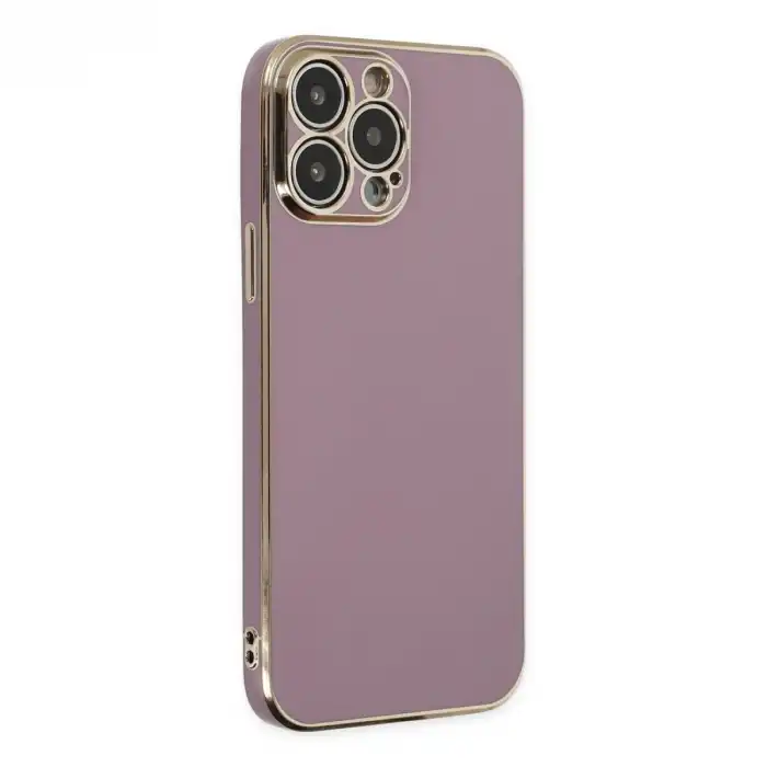 Apple İphone 15 Pro Max Kılıf Volet Silikon - Mor