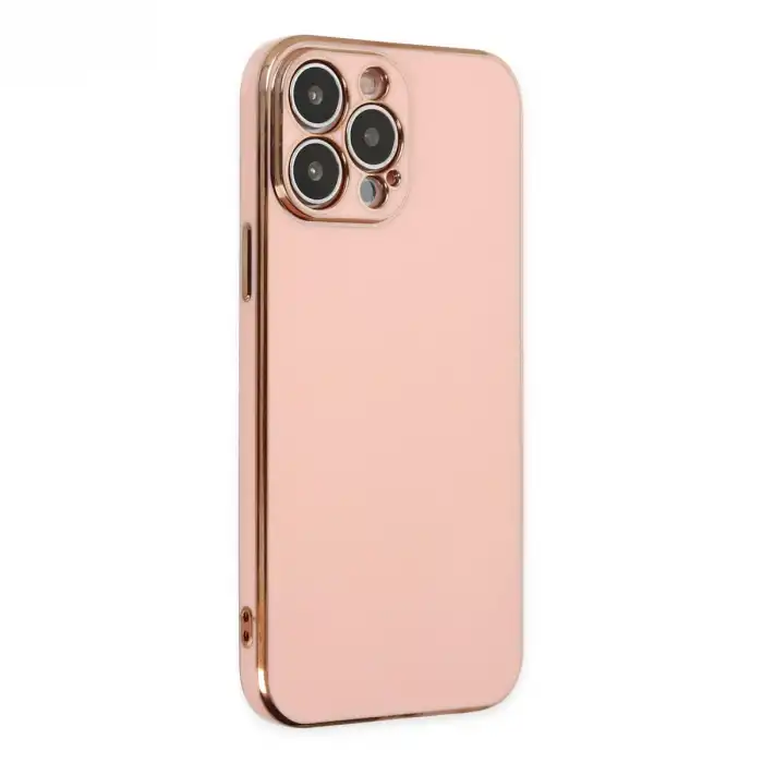 Apple İphone 15 Pro Max Kılıf Volet Silikon - Pembe