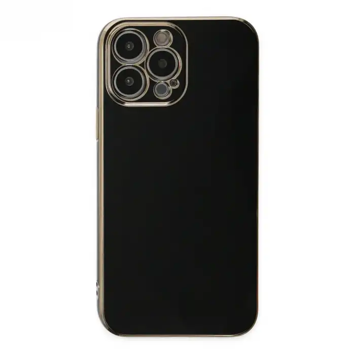 Apple İphone 15 Pro Max Kılıf Volet Silikon - Siyah