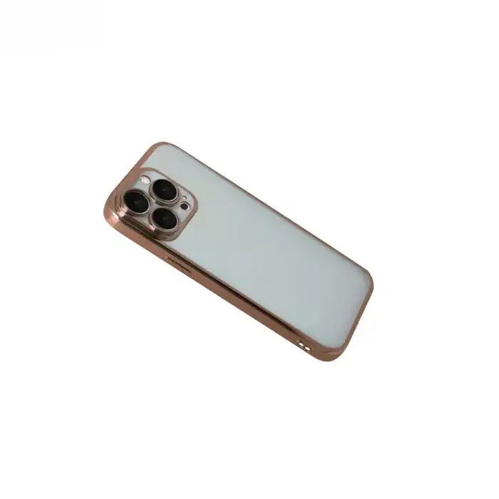 Apple İphone 15 Pro Max Razer Lensli Silikon - Çöl Titanyum