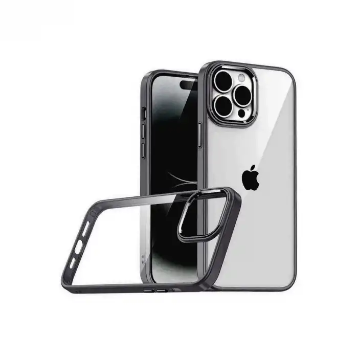 Apple İphone 15 Pro Max Razer Lensli Silikon - Siyah