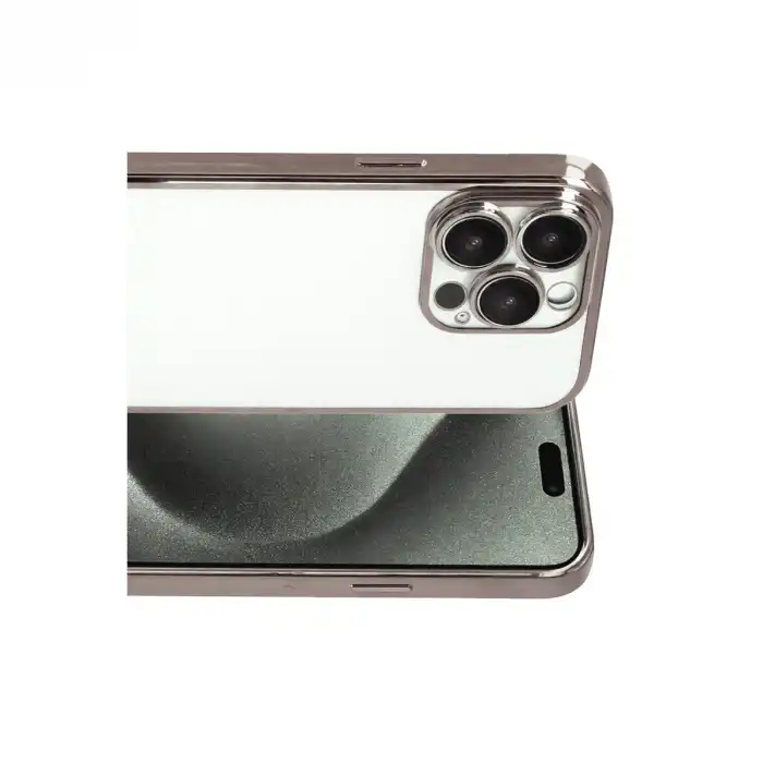 Apple İphone 15 Pro Max Razer Lensli Silikon - Titan Gri