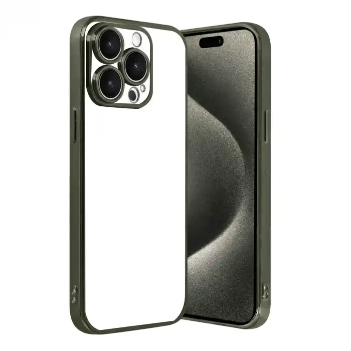 Apple İphone 15 Pro Max Razer Lensli Silikon - Yeşil