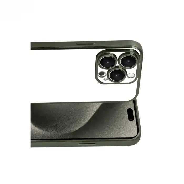 Apple İphone 15 Pro Max Razer Lensli Silikon - Yeşil